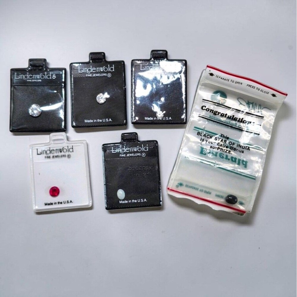Vintage Gemstone Lot Lindenwold CZ Ruby Opal Black Star India Collectible Loose